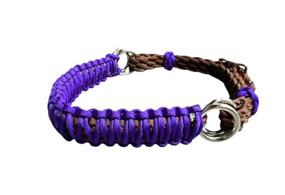 Side Pull Hackamore bitless Bridle Attachment Purple with Your Choice of Black or Brown Chinstrap