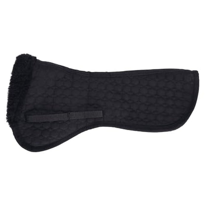 Dura-Tech Fleece Half Horse Saddle Pad | Customizable Comfort & Fit | Enhance Your Riding Experience - color: Black