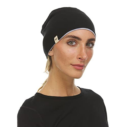 Minus33 Merino Wool Micro Weight Reversible Beanie - color: Ash Gray / Black