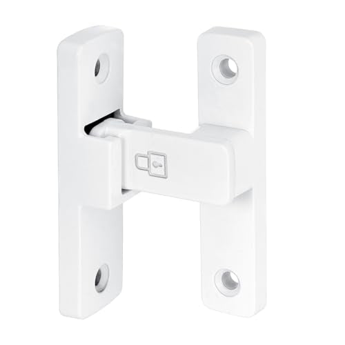 White 90 Degree Zinc Alloy Barn Door Latch, Flip Gate Lock - color: White_90 Degree