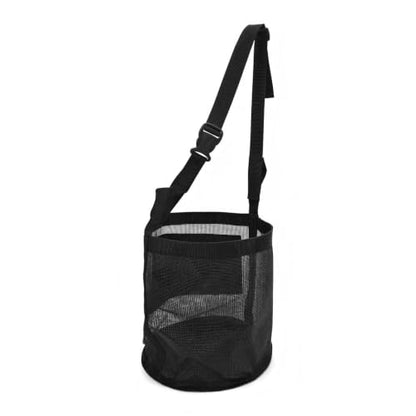 Mesh Horse Feed Bag – Portable Hay Bucket with Adjustable Strap, Durable & Breathable, Reduces Feed Waste for Trailering, Camping & Daily Use, Size M