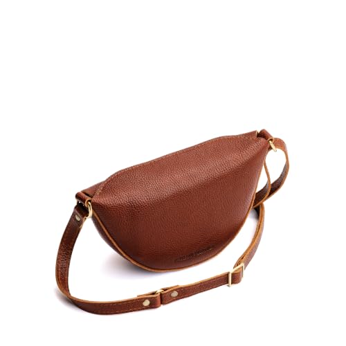 Portland Leather Goods Koala Sling Bag - Adjustable Full-Grain Leather - color: Nutmeg, size: Small