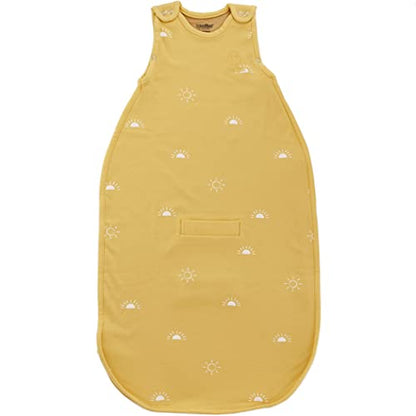 Woolino Merino Wool & Organic Cotton Baby Sleep Sack 2-24 Months – Ultimate 4-Season Baby Sleeping Bag, Universal Size Wearable Blanket, 2-Way Zipper & Adjustable Fit, Year-Round Use - Sun - color: Sun