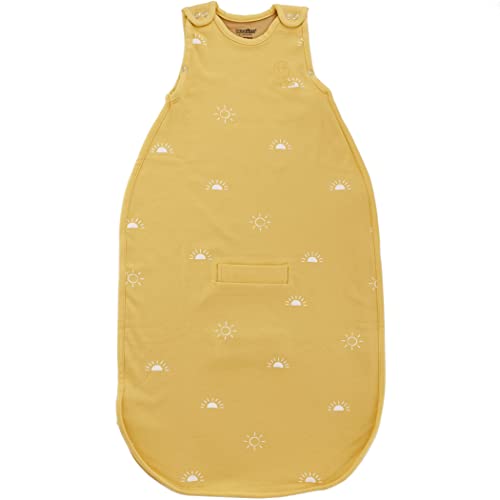 Woolino Merino Wool & Organic Cotton Baby Sleep Sack 2-24 Months – Ultimate 4-Season Baby Sleeping Bag, Universal Size Wearable Blanket, 2-Way Zipper & Adjustable Fit, Year-Round Use - Sun - color: Sun