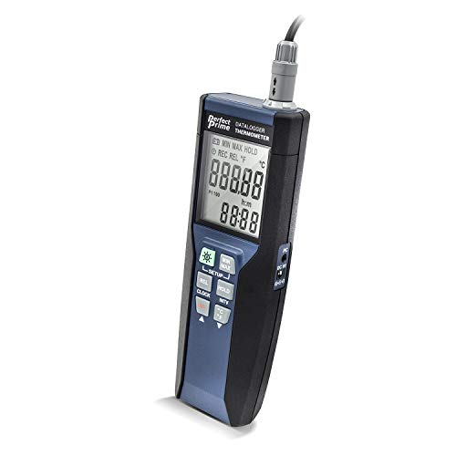 PerfectPrime TC0376, High Precision Platinum RTD Thermometer Datalogger with Probe, RS-232/USB Interface - style: 1 CH, RTD Datalog