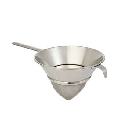 Restaurantware Chinois Strainer 1 Count 10.2" Stainless Steel Bouillon Cone with Extra Fine Mesh China Cap Strainer for Sauces, Stocks, Soups, Broths, Sifting, Sieving, Professional Kitchen Tools - size: Bouillin / Chinois, Extra Fine Mesh-10 1/4"