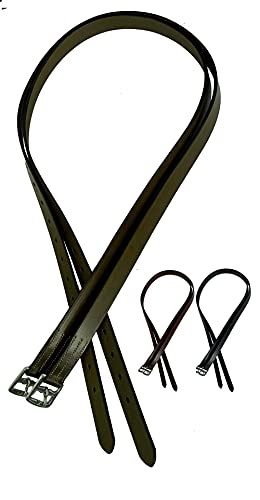 Majestic Ally Genuine Leather English Stirrup Leather (Pair) - color: Brown, size: 60 inch