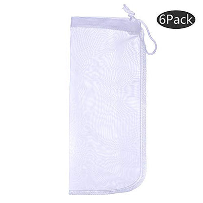 ALEGI Aquarium 180 Micron Extra Fine Media Filter Bag, 10"x3.9", 6 Pack - size: 10"*3.9" (6 pack)