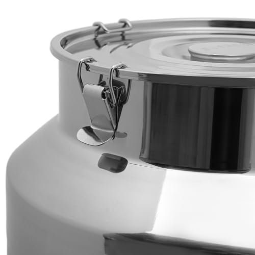 76L/20.08Gal Stainless Steel Milk Can with Sealed Lid - Transport Container for Wine, Grain, Liquid