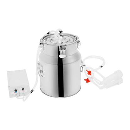 Miking Machine, 2in1 Electric Automatic Pulsation Vacuum Milker, 3/5/10/14l Portable Milker for Cows and Sheep (14 L) - size: 14 L