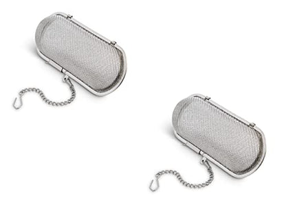 HIC Kitchen Herb Infuser Pod, 18/8 Stainless Steel Mesh, For Herbs, Spices, and Loose Teas, Set of 2 - color: Infuser Pod, size: Set of 2
