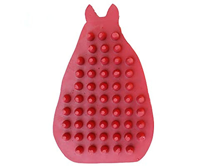 Grewal® Equestrian Grooming Bundle Kit - Comfy Pet Grooming & Bathing Glove - Oval Face Soft Bristles - Great for Thin & Sensitive Skin (Red) - color: Red