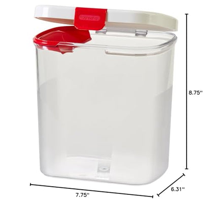 Progressive International PrepSolutions Flour Keeper – Airtight Storage Container for Flour, Sugar & Dry Goods, 5 lb Capacity, BPA-Free, Easy Pour Design (Pack of 6) - size: 3.8 qt (Pack of 6)