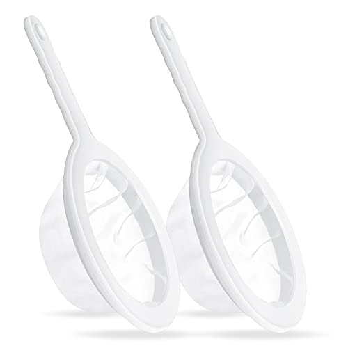 2PCS 450 Mesh Fine Mesh Filter with PP Material Non-Slip Anti-Scalding Handle Safe and Durable Sieve for Kitchen Tea Soy Milk Coffee Juice, 12.72x6.85x3.86 inch