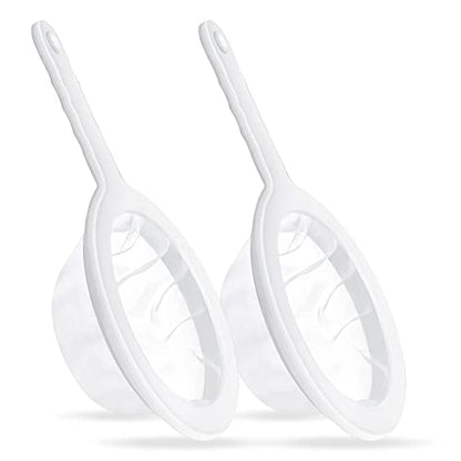 2PCS 450 Mesh Fine Mesh Filter with PP Material Non-Slip Anti-Scalding Handle Safe and Durable Sieve for Kitchen Tea Soy Milk Coffee Juice, 12.72x6.85x3.86 inch