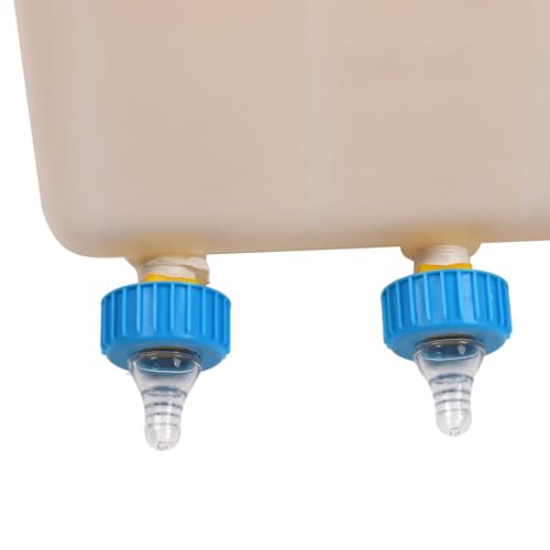 aqxreight Calf Goat Milk Feeder with Silicone Lamb Drink Nipples Wall Mounted 10L Livestock Feeding Bucket for Nursing Animal Lamb, Suitable for Small Animals, Piglets, Puppies, up to 8