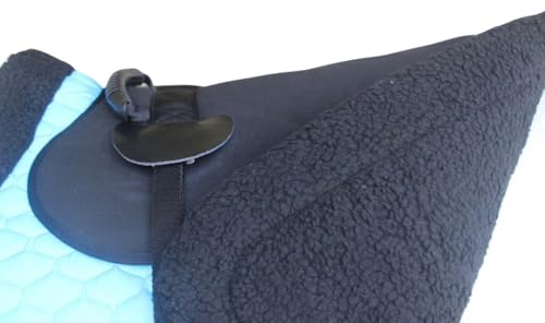 Horse Quilted English Bareback PAD Trail Fleece Neoprene Turquoise 72F48TR