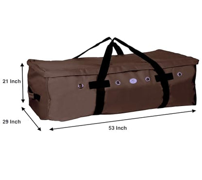 Majestic Ally 1200 D Nylon Fabric Large 44” x 20” x 16” and Extra Large 52" x 27" x21" Heavy-Duty Hay Bale Storage Bag (Brown, X-Large)