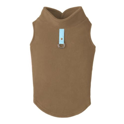 Gooby Fleece Vest Dog Sweater, Clay, Medium - color: Clay, size: Medium (Around 11-lb)