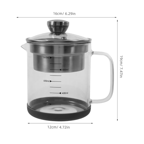 Alipis Soy Milk Filter Pot Fine Mesh Strainer Pitcher with Scale Tea Strainer Jug for Kitchen Juice Soup and Soybean Milk 1.5L Capacity 7.48 X 6.29 X 4.72 in 1 Pot