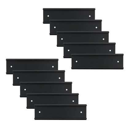 Antrader 10Pcs Name Plate Holders,Aluminium Alloy Name Plates,Black,2"×8" - color: Black,10pcs