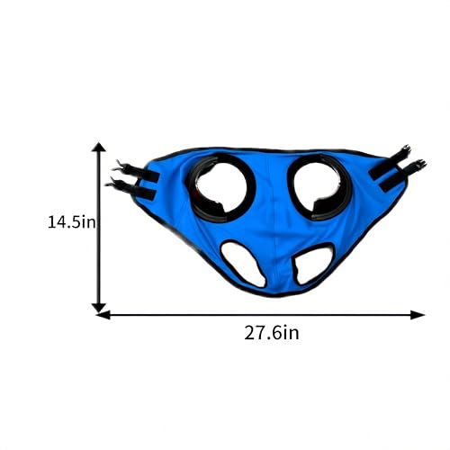 Adjustable Horse Fly Masks - Focus Aid for Racing & Training,Super Comfort Stretchy Equestrian Eye mask Large Eye Space with UV Protection Soft on Skin with Breathability (Blue) - color: BLUE