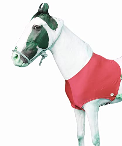 Majestic Ally Premium 4-Way Stretch Spandex/Elastane Horse Shoulder Guard for and Protection, Large, Red - color: Red