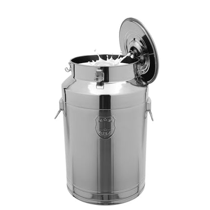 76L/20.08Gal Stainless Steel Milk Can with Sealed Lid - Transport Container for Wine, Grain, Liquid