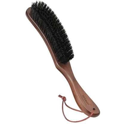 BFWood Clothes Brush, Boar Bristle Lint Brush for Suits, Cashmere, Wool, Velvet, Suede and Pet Hair, Large Black Walnut Wood Handle - color: Walnut Wood+boar Bristle