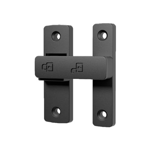 Heavy-Duty Flip Latch Lock 90/180 Degree Sliding/Swinging Door Lock Latch Bolt for Gate Barn Garage Garden Fence Shed Window Cabinet (180 Degree, Black) - color: Black, size: 180 Degree