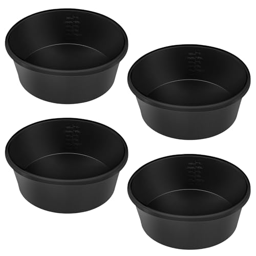 Gosknor 4pcs Rubber Feed Pan, 10.63x3.94in 4 Quart Horse Feed Bucket Chicken Dust Bath Tub Dog Bowl Multi-Use Livestock Feeder for Pig Goats Small Animals Feeding Container