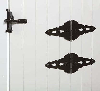 National Hardware N109-306 V8420 Deluxe Strap Hinge Gate Kit in Black (Pack of 5) - size: (Pack of 5)