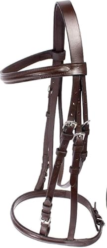 Leather English Riding Horse Saddle Starter Kit Brown Saddle 7 Pcs Combo Pack