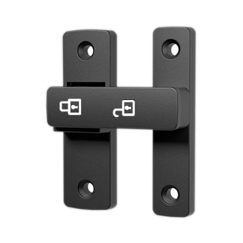 ETEKJOY Heavy-Duty Flip Latch Lock 90/180 Degree Sliding/Swinging Door Lock Latch Bolt for Gate Barn Garage Garden Fence Shed Window Cabinet (Black+Luminous, 180 Degree) - color: Black+Luminous, size: 180 Degree