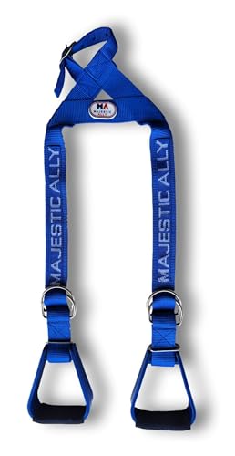 Majestic Ally Nylon Overlay Adjustable Heavy Duty Padded Youth Stirrup - color: Royal Blue