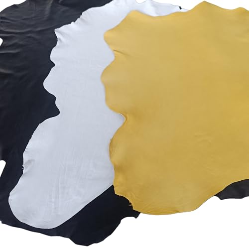 Sheep Skin, 0.7-1.0mm Thick, for Gloves, Clothing, Leather Sheets for Crafts and Arts (Black 8-9 Square feet) - color: Black 8-9 square feet