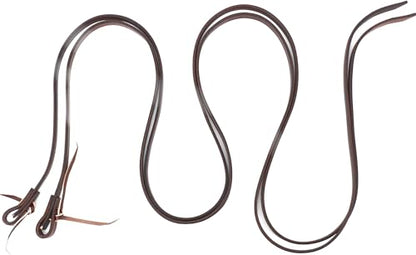 Jeereal Leather Split Reins, Heavy Oil Weighted,Broken in,Supple Ranch Reins for Western Horse ProTack, 5/8" x 8'