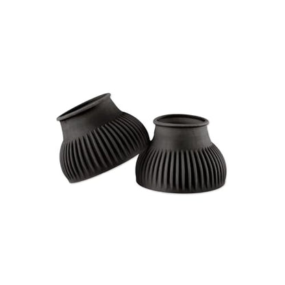 SmartEquine Horse Bell Boots, Pair (2), Medium (M), Black - size: Medium
