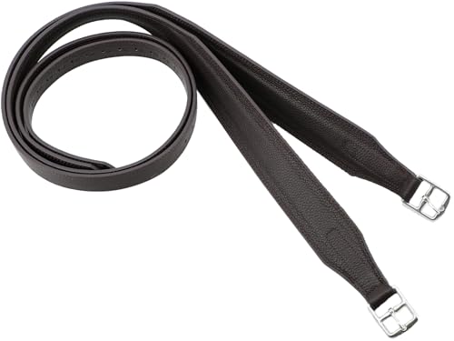 Jeereal Stability Stirrup Leathers for English Saddle Wide Body English Stirrup Leathers for Equestrian Riding - size: 62" / 155cm