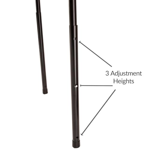 Country Pride Adjustable Saddle Stand, Black Enameled Steel, Collapsible for Storage, Height 20 to 32 Inches, Portable for Car Transport, Barn or Home Use