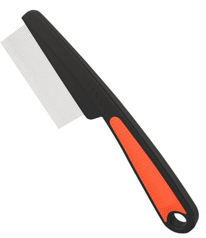 Dandruff Comb Removal 0.5mm Metal Fine Tooth Scalp Detox Hair Care Tool 1PC | Build Up Flakes Lice Comb, Stainless Steel Teeth, Self Cleaning, Scalp Massage, Anti Slip Handle, for Women Men Kids, Red - color: 1PC Red