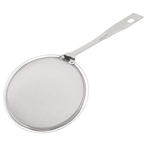 MyLifeUNIT Fine Mesh Strainer, 4 Pack Stainless Steel Skimmer Spoon for Hot Pot Foam and Grease