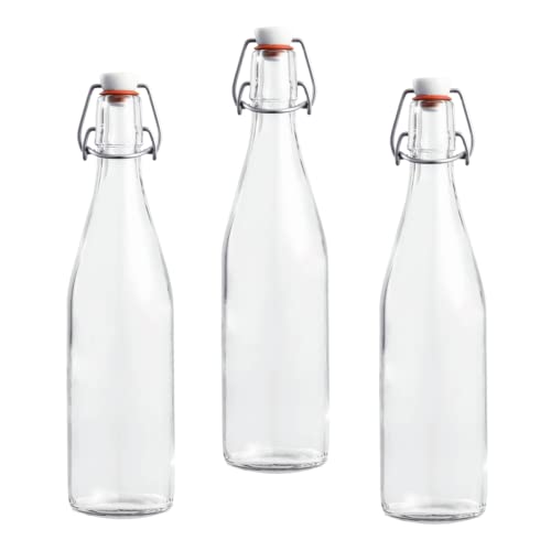 Le Parfait Swing Top Bottle 500ml (16oz), Airtight Lid, Pack of 3 - color: 16oz (Set/3)