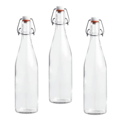 Le Parfait Swing Top Bottle 500ml (16oz), Airtight Lid, Pack of 3 - color: 16oz (Set/3)