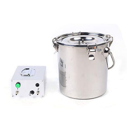 Electric Milking Machine Kit, Portable Double Head Electric Milking Machine Stainless Steel Sheep Goat Milker with Vacuum-Pulse Pump, Pulsation Milking Machine for Goats, Sheep (5L)