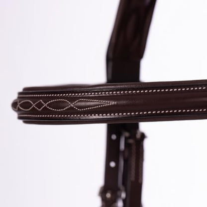 Equinavia Valkyrie Fancy Stitched Padded Cavesson Hunter Bridle with Reins - size: Warmblood