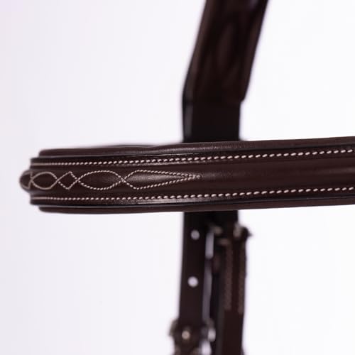 Equinavia Valkyrie Fancy Stitched Padded Cavesson Hunter Bridle with Reins - size: Horse