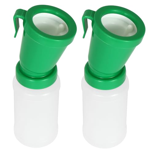 Teat Dip Cup - Non Reflow Design for Cow, Goat, Sheep | Secure Nipple Cleaning Disinfection Dip Cups 300 ml (green, 2) - style: green