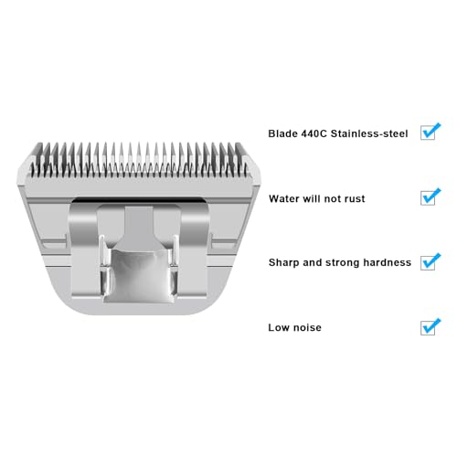 4FW Dog Grooming Wide Blade,Detachable Pet Dog Grooming Blades,Compatible with Andis,Oster A5,Wahl km10 Clippers.Cutting Length 3/8 in(9.5mm) - color: 4fw-9.5mm