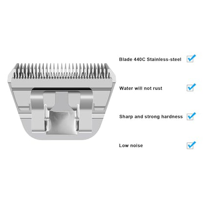 4FW Dog Grooming Wide Blade,Detachable Pet Dog Grooming Blades,Compatible with Andis,Oster A5,Wahl km10 Clippers.Cutting Length 3/8 in(9.5mm) - color: 4fw-9.5mm